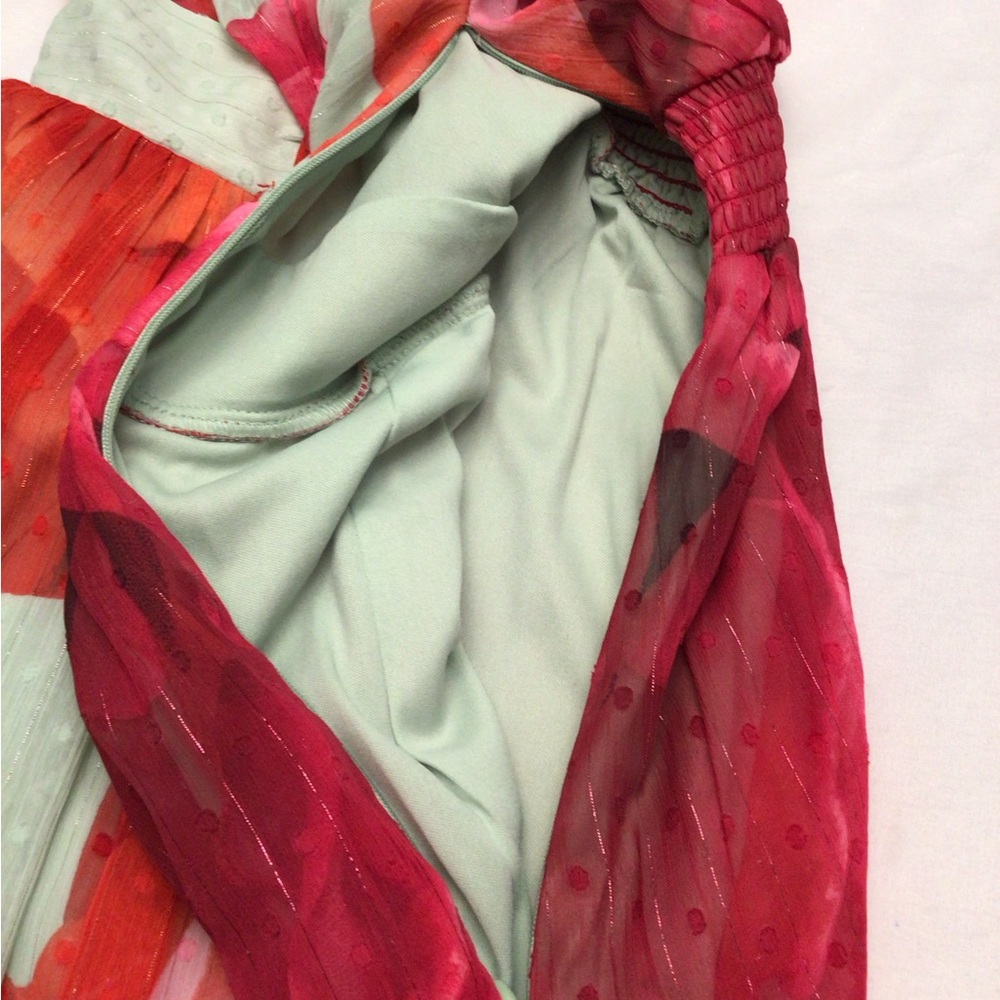 Taylor Red and Green Long Sleeve Dress - Picture 12 of 15